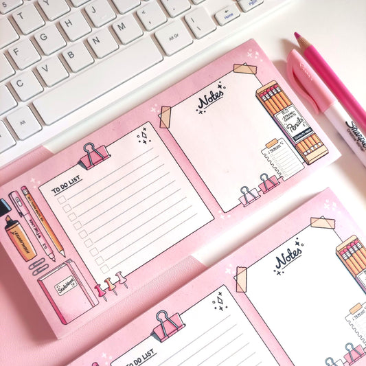 Desk planner to do list notepad