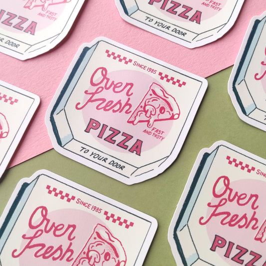 Pizza box sticker