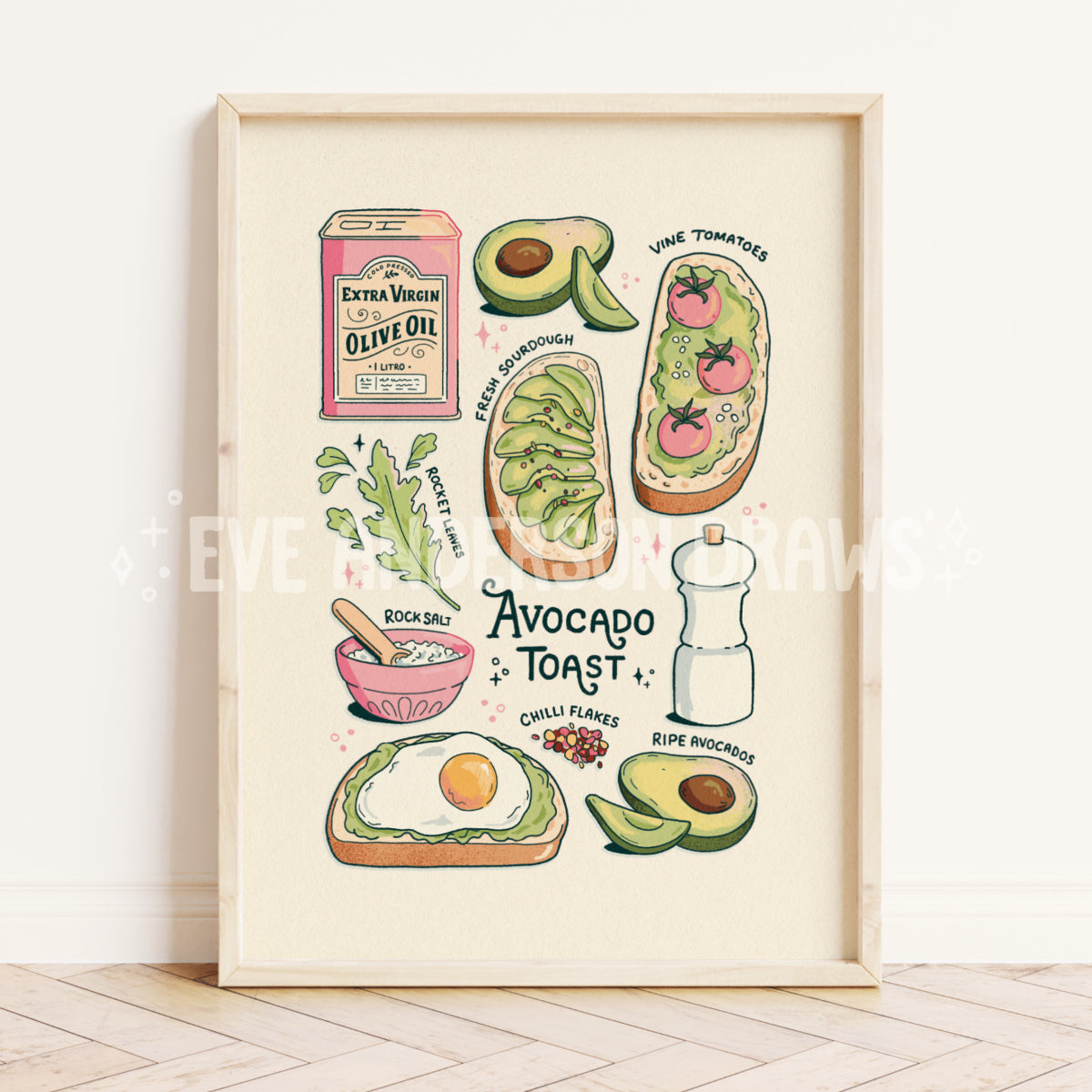 Avocado toast A4 print