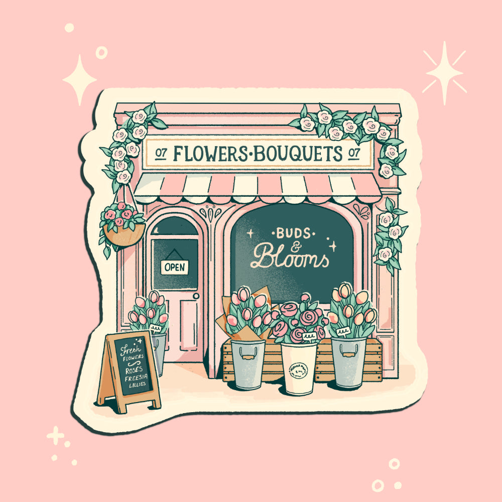 Flower shop sticker