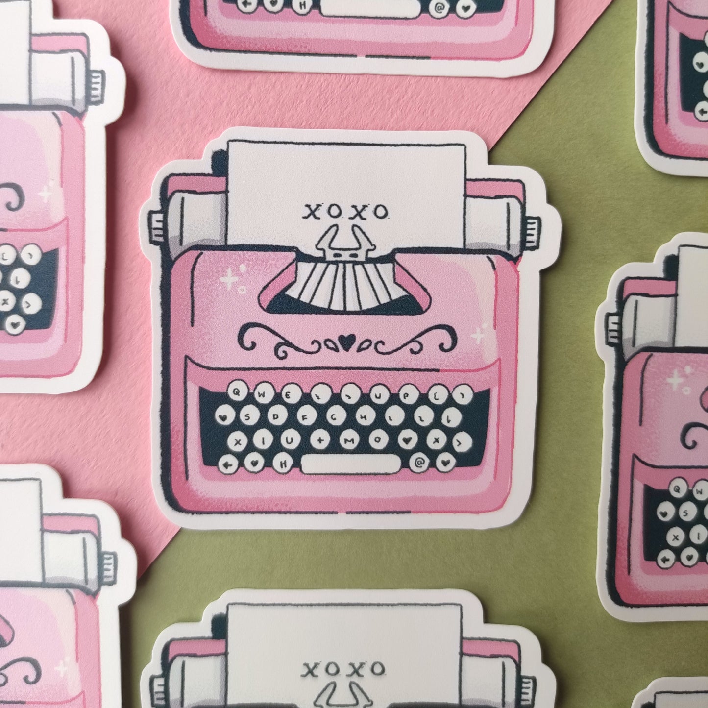 Typewriter sticker