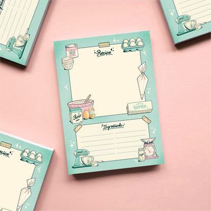 Recipe planner A6 notepad