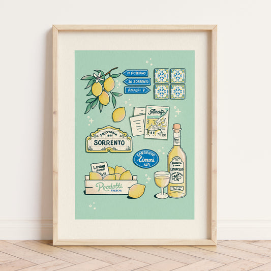 Amalfi & Sorrento travel print