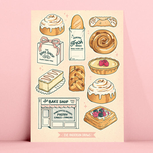 Bakery sticker sheet