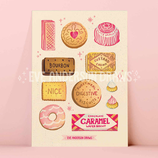 Biscuits vinyl sticker sheet