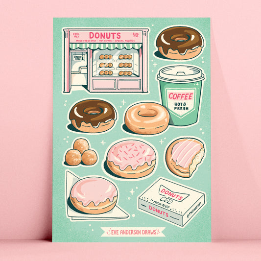 Donuts sticker sheet