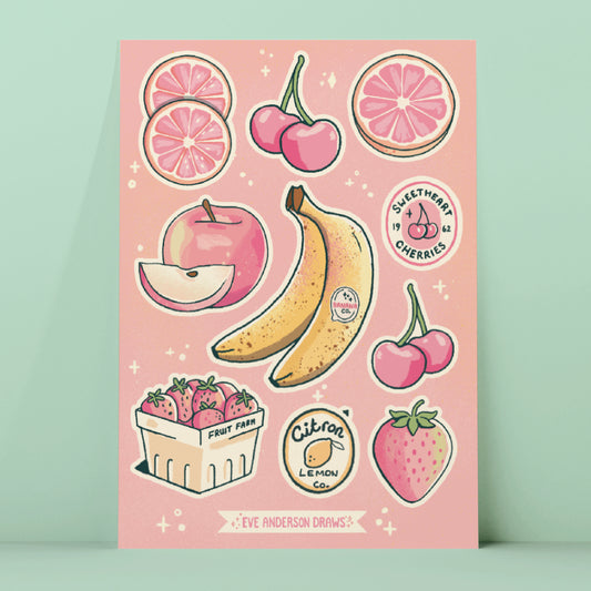 Fruity sticker sheet